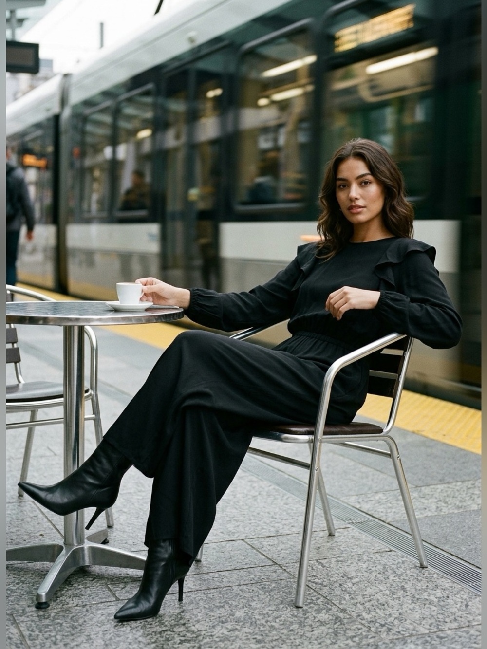 Aritzia | Wilfred Fluerette Jumpsuit | Long sleeve black | US M